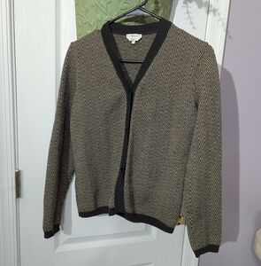 MaxMara Brown and Cream Cardigan